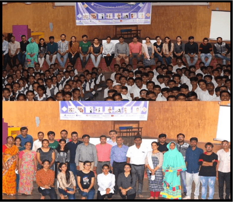 In August 2018, the team has organized 3 workshops in the Gandhinagar District and 1 workshop in Ahmedabad District where more than 838 students participated and 32 teachers participated. The motivation to start the awareness program in villages was by Mr. Sanajay Srivstav, ADGP (Law & Order), Gujarat state and they helped the team with a resource person from Cyber Crime Branch, Gandhinagar.
